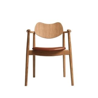 Ro Collection Regatta Spisebordsstol Polstret Sæde Olieret Eg/Calvados Læder